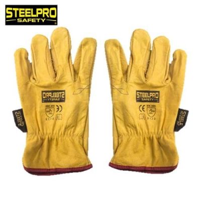 GUANTES DE BADANA AMARILLO STEELPRO