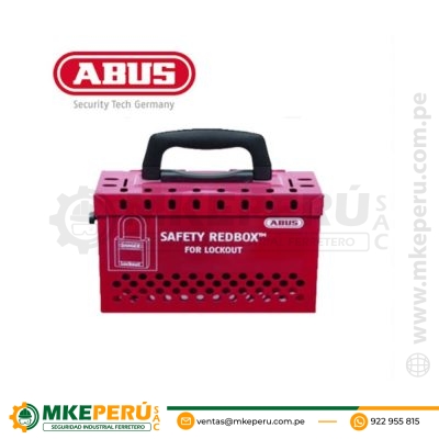 Caja Portátil de Acero Color Rojo Abus