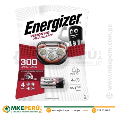 Linterna Frontal Energizer 300 Lumens