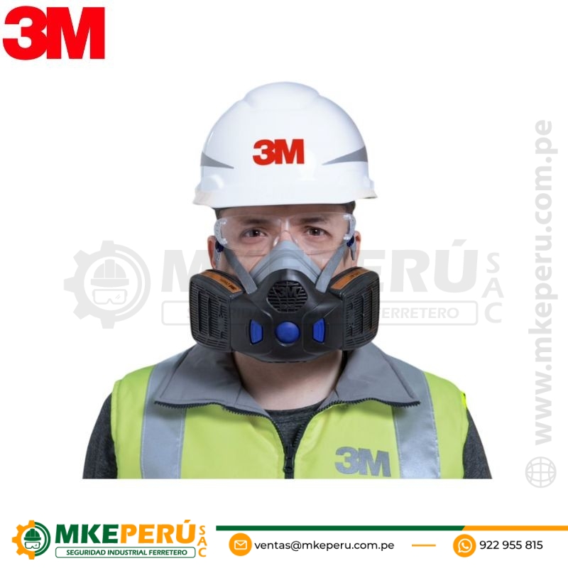 Respirador Media Cara Secure Click 3M Hf-802Sd - Imagen 2