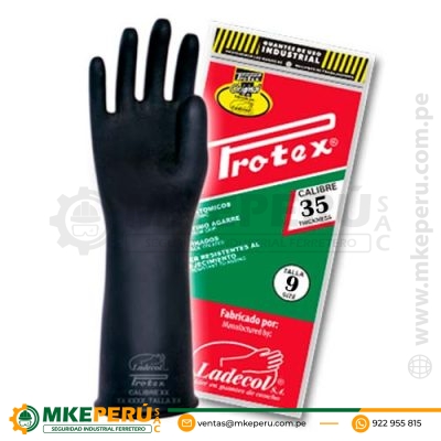 Guantes de Jebe Protex Calibre 35 de 12″