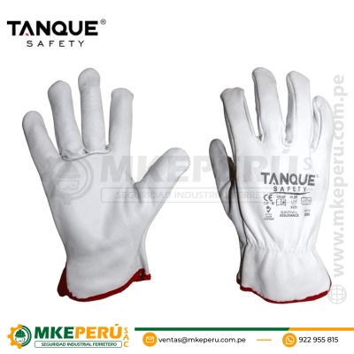 Guante de Badana Blanco Tanque