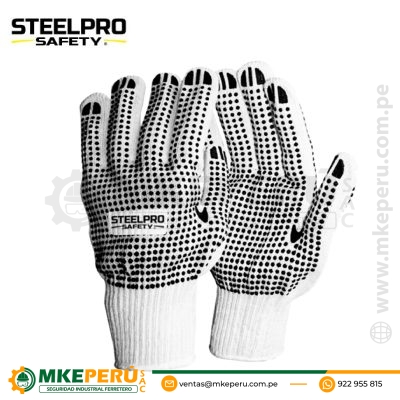 Guante de hilo con puntos de PVC SteelPro