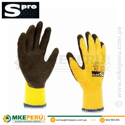 Guantes De Hilo Palma De Latex Amarillo Spro
