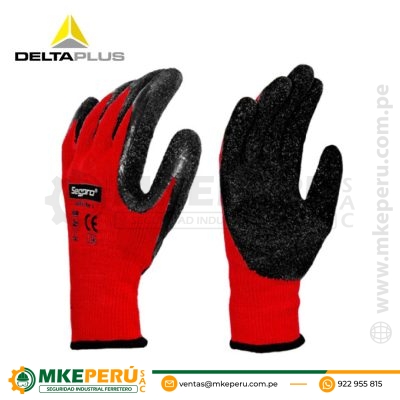Guantes de Hilo Palma de Latex G-flex Rojo Segpro