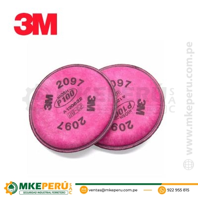 FILTRO 3M 2097, P 100 NIVELES MOLESTOS DE VAPORES ORGÁNICOS Y OZONO