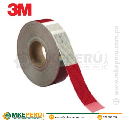 Cinta Reflectiva 3M Rojo Y Blanco