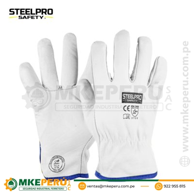 Guante Cuero Badana Blanco Steelpro