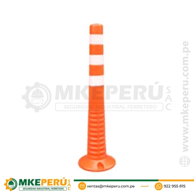 Hito De Vialidad Fijo De Poliuretano Naranja