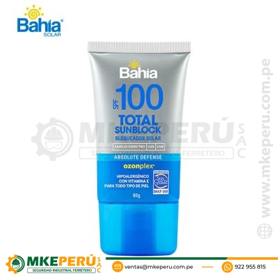 Protector Solar Spf Bahia 100, 60G