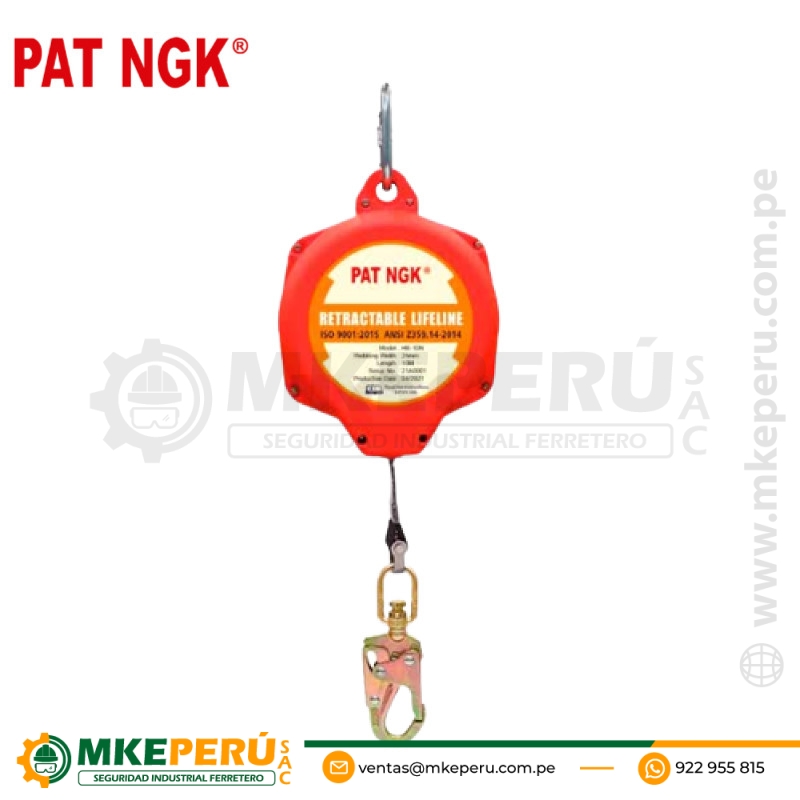Bloque Retráctil HE-10N de 10 mts Pat Ngk
