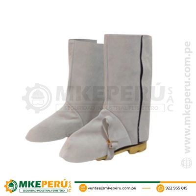Escarpines de Cuero Cromo con Pega Pega