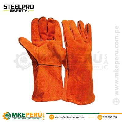 Guante de Soldador Naranjo Steelpro