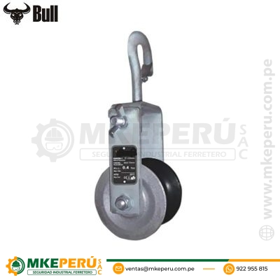 POLEA DE ALUMINIO P/TENDIDO 5″ VULCANIZADA AL HORNO -Bull