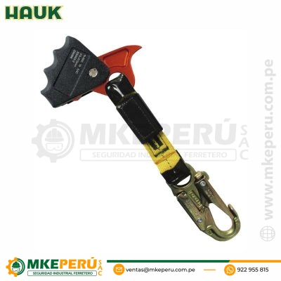 LÍNEA DE CONEXIÓN DE 0,25 M (XN025) Y FRENO FIJO PARA CUERDA DE 9 A 13 MM (FA913F) HAUK