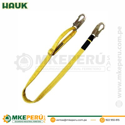 LÍNEA DE CONEXIÓN REGULABLE DE 1.80 M, DE CINTA POLIÉSTER Y 2 GANCHOS DE 3/4″ HAUK -XN1PR