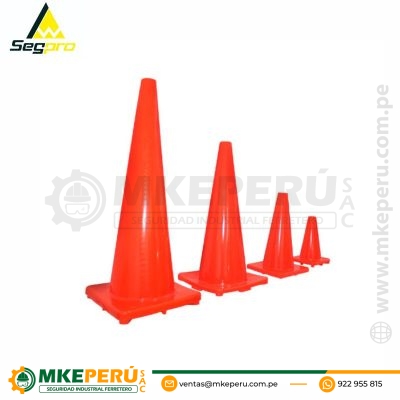 CONO DE SEGURIDAD DE PVC NARANJA