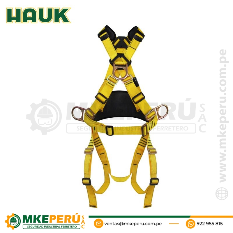 Arnés Integral de 4 Anillos con Apoyo Lumbar Hauk I4A7Hr