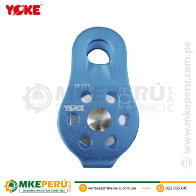 POLEA ALUMINIO SIMPLE FIJA P/SOGA HASTA 1/2 N-5320 YOKE