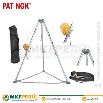 TRIPO DE ALUMINIO PARA RESCATE + WINCHE MANUAL HD-240-20 PAT NGK