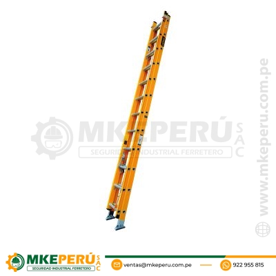 Escalera Fibra Tipo Telescopica 20 Pasos Hesc-Fv-2-20 Horn
