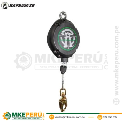 Bloque Retráctil de acero 30ft 9 Metros FS-FSP1230-G SafeWaze