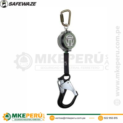 BLOQUE RETRACTIL 7′ (2 METROS) CINTA NYLON, MOD W/ ALUMINIO 018‐5007-SAFEWAZE