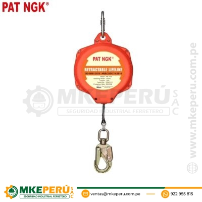 BLOQUE RETRÁCTIL C/CINTA DE NYLON HE-15N DE15 METROS-PAT NGK