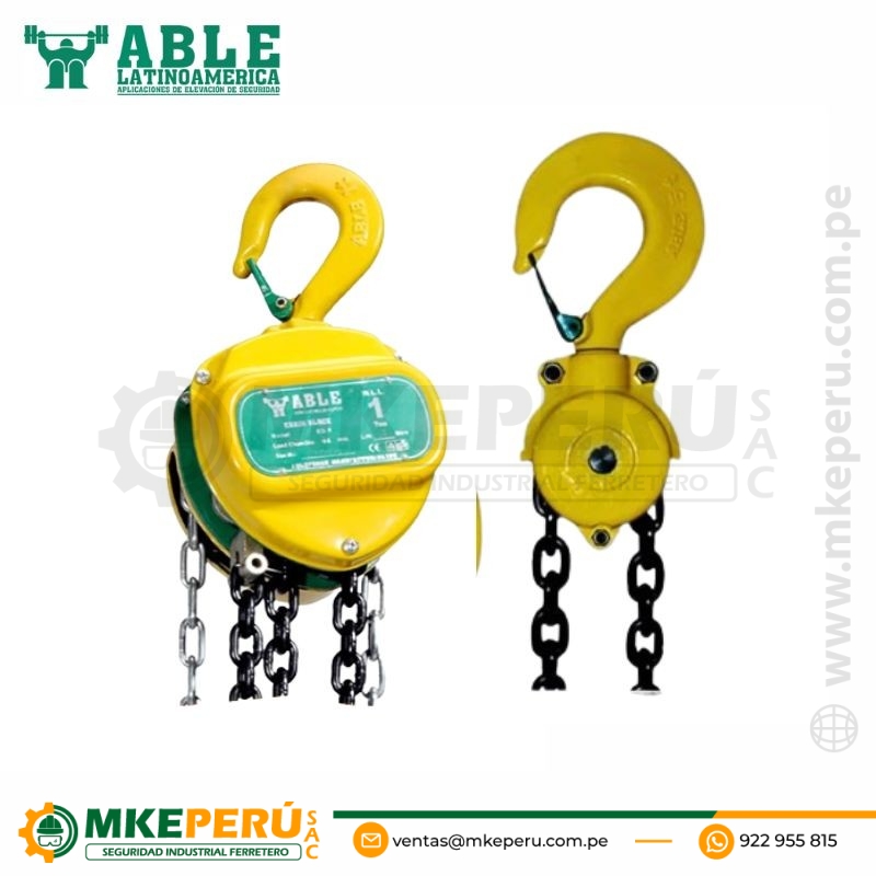 TECLE MANUAL DE CADENA ABLE-0.50TON - Imagen 2