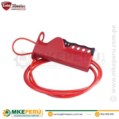 Cable de Bloqueo Ajustable de Acero,5mmx2.5M-Loto Master