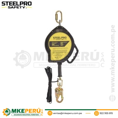 Bloque Retráctil de 15 Metros (50FT)-15 Mtrs de Cable -Steelpro