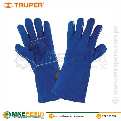 Guantes de Soldador, Reforzados, Azules, 15246 -TRUPER