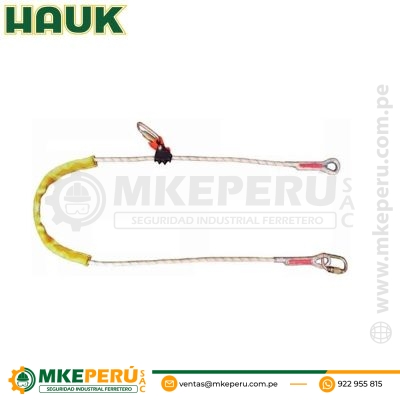 LÍNEA CONEXIÓN, 3.0M,CUERDA 11MM, 1 FRENO DE ALUMINIO, 2 MOQUETONES – XC0PFA30 HAUK