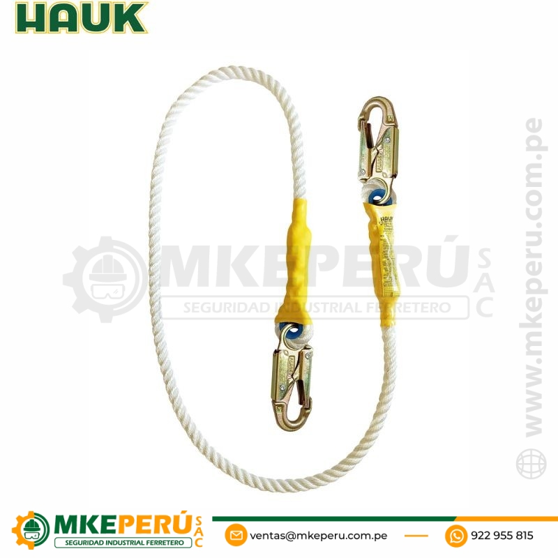 Línea De Conexión De Cabo Torcido De 5/8″ Con Dos Ganchos De 3/4″ de 2.50M – Hauk XC1P