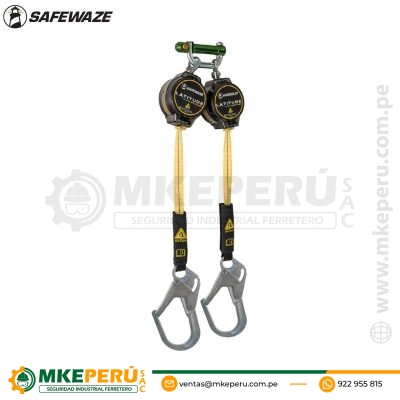 Bloque Retractil Para “Arco Electrico” Ignifuga Doble Cinta Kevlar De 7′ (2 Metros) Safewaze-Mod 020‐5214