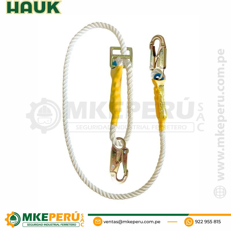 Línea De Conexión Regulable De Cabo Torcido De 5/8″ Con Dos Ganchos De 3/4″ de 1.80 M – Hauk XC1PR