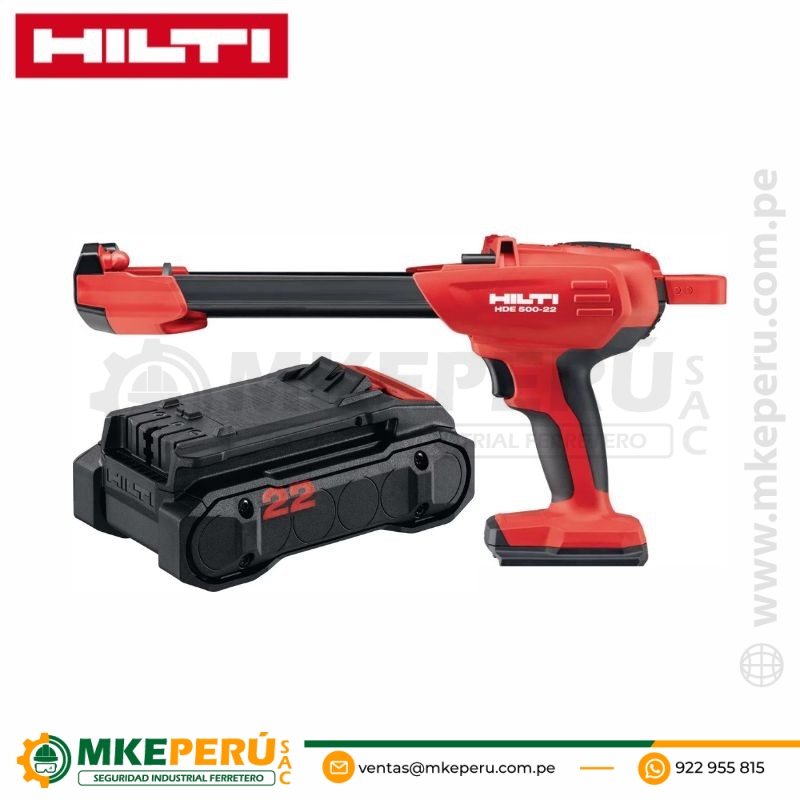 Aplicador De Adhesivo A Bateria Hde 500-22 – Hilti Inalámbrica