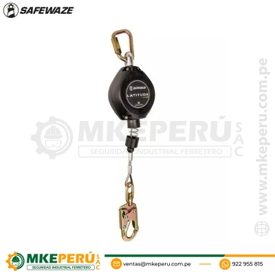 Retráctil de11 Ft (3.4)Metros de Cable Safewaze FS-FSP1211-G