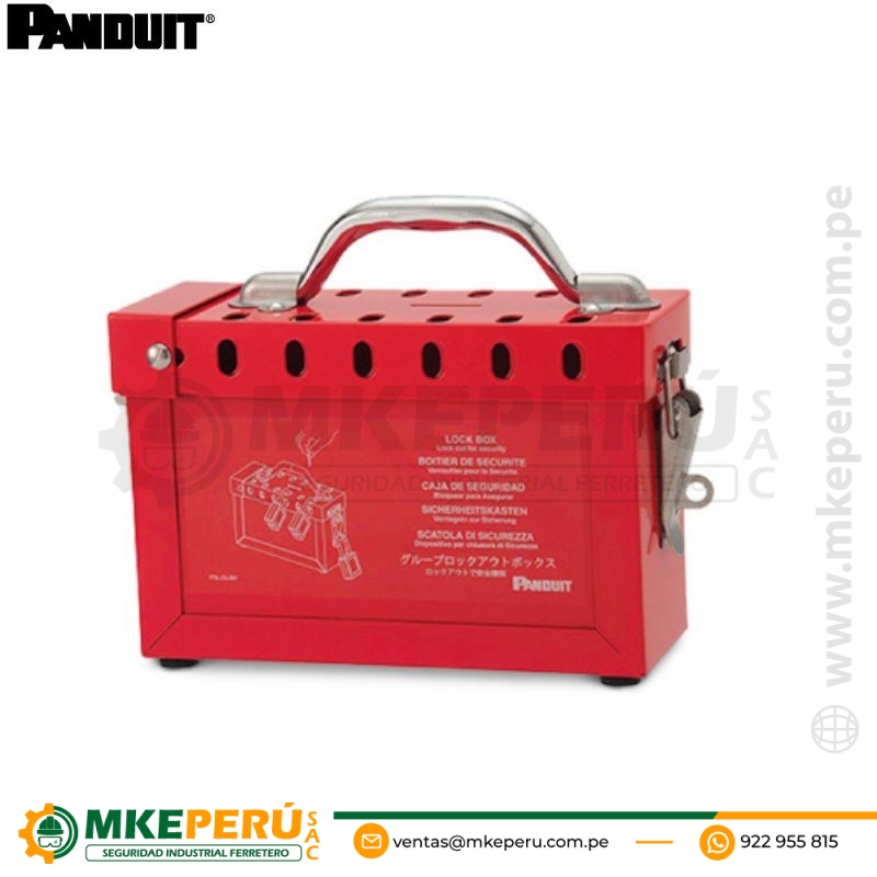 Caja De Bloqueo Grupal Psl-Glbn Panduit – Rojo