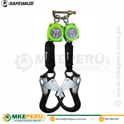 Bloque Retractil Doble Latitud 1,8 Mt Gancho Escala-Safewaze 019-5059