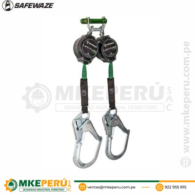 Bloque Retráctil Latitude Doble Gancho (7″Ft – 2M) Safewaze 018-5026