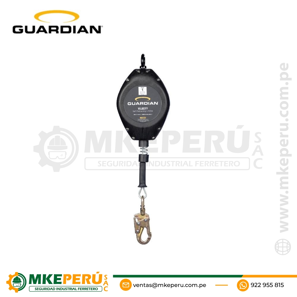 Bloque Retractil Velocity 50 ft (15,2 m) Cable SRL – Guardian 42003
