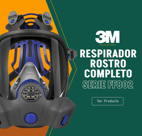 Respirador Full Face Rostro Completo 3M™ Secure Click™ FF802