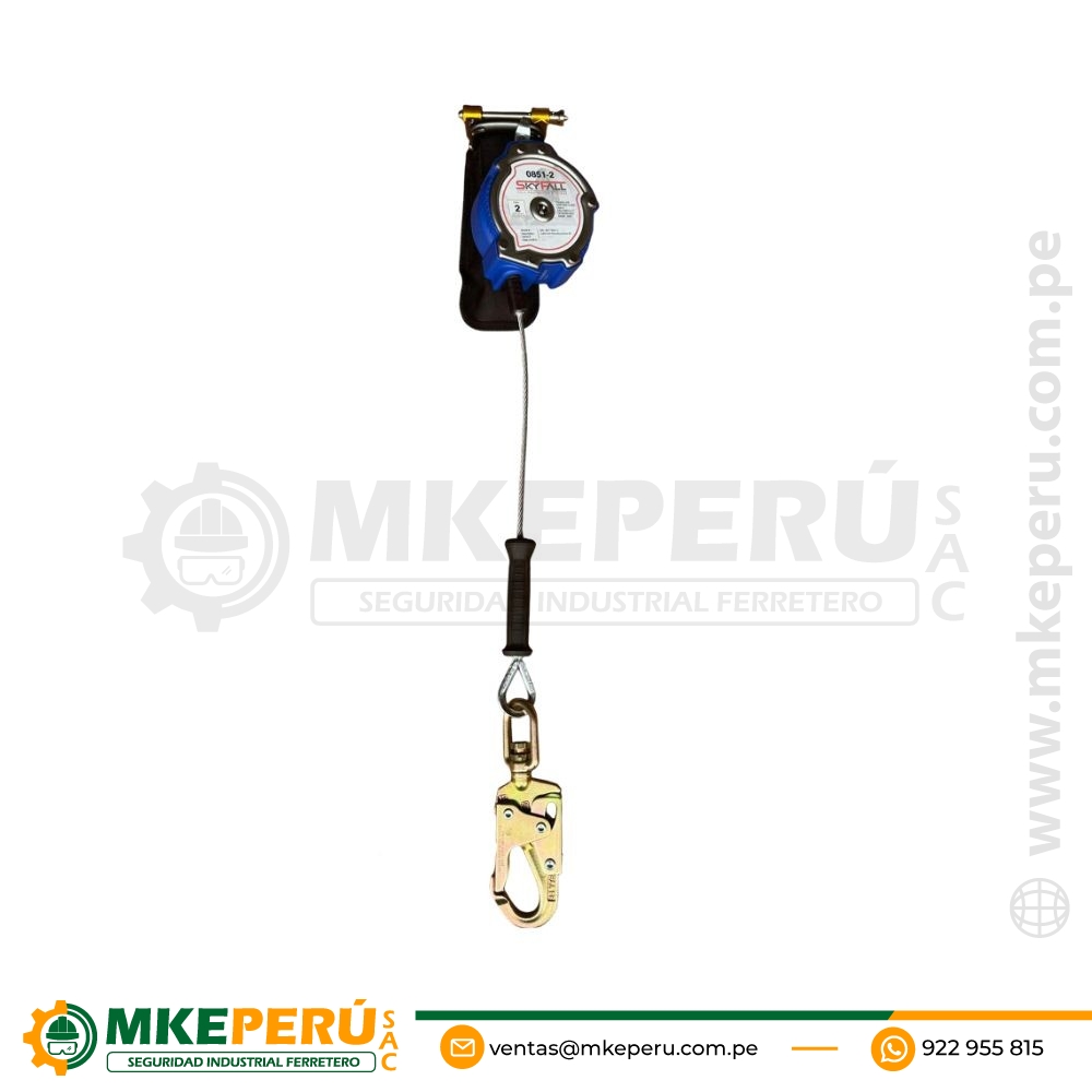 Bloque Retráctil Individual SKYFALL – Cable de Acero 8′