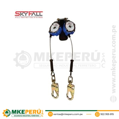 Bloque Retráctil Doble Cable De Acero 8 Pies, Tipo 2 Skyfall -0852-2