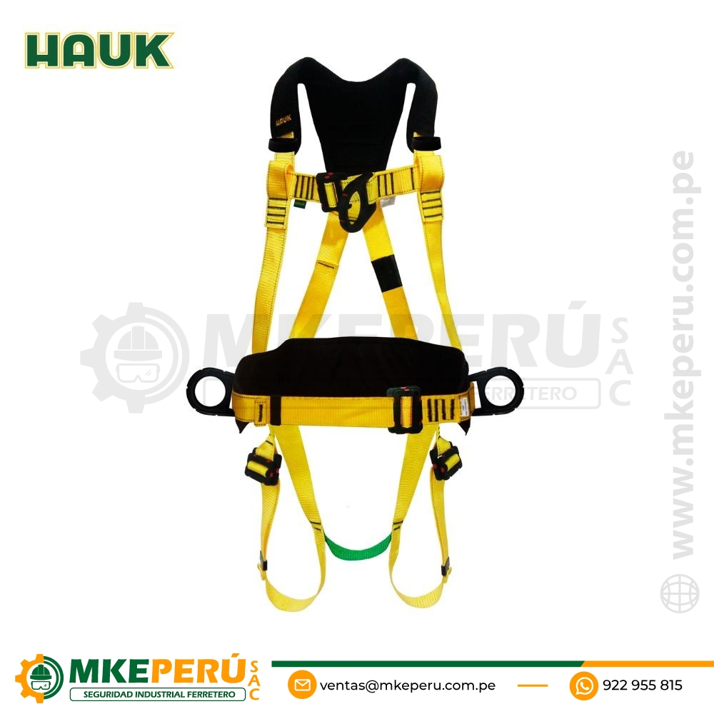 Arnés Dieléctrico con apoyo lumbar 4 anillos Hauk (I4A4HHD)