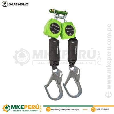 Block Retractil Latitude 019-5054 Doble Cinta Nylon 6' (1.80 Metros) Safewaze