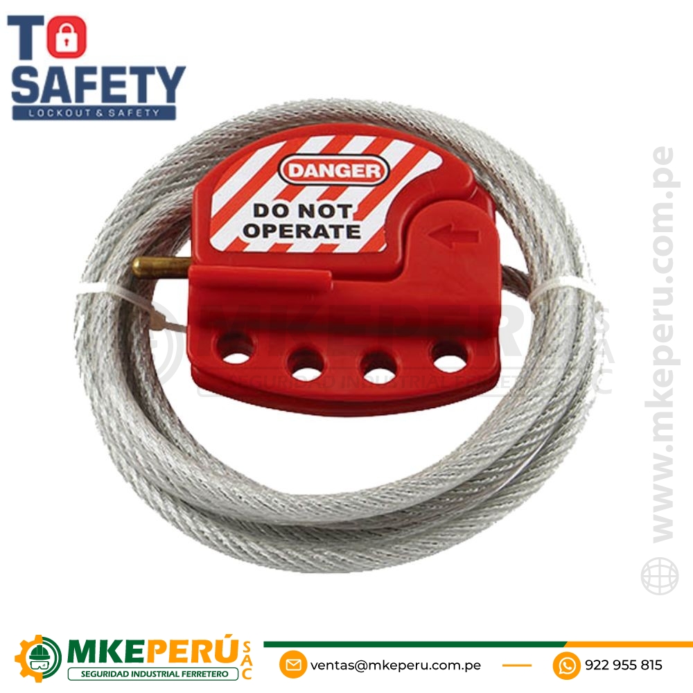 Bloqueo cable inox TS‑CB01‑6 TO‑SAFETY
