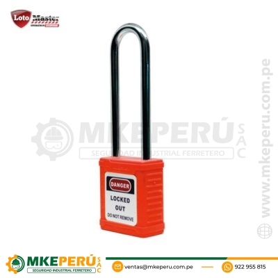 Candado de Bloqueo 3″ (76mm) Rojo Loto Master