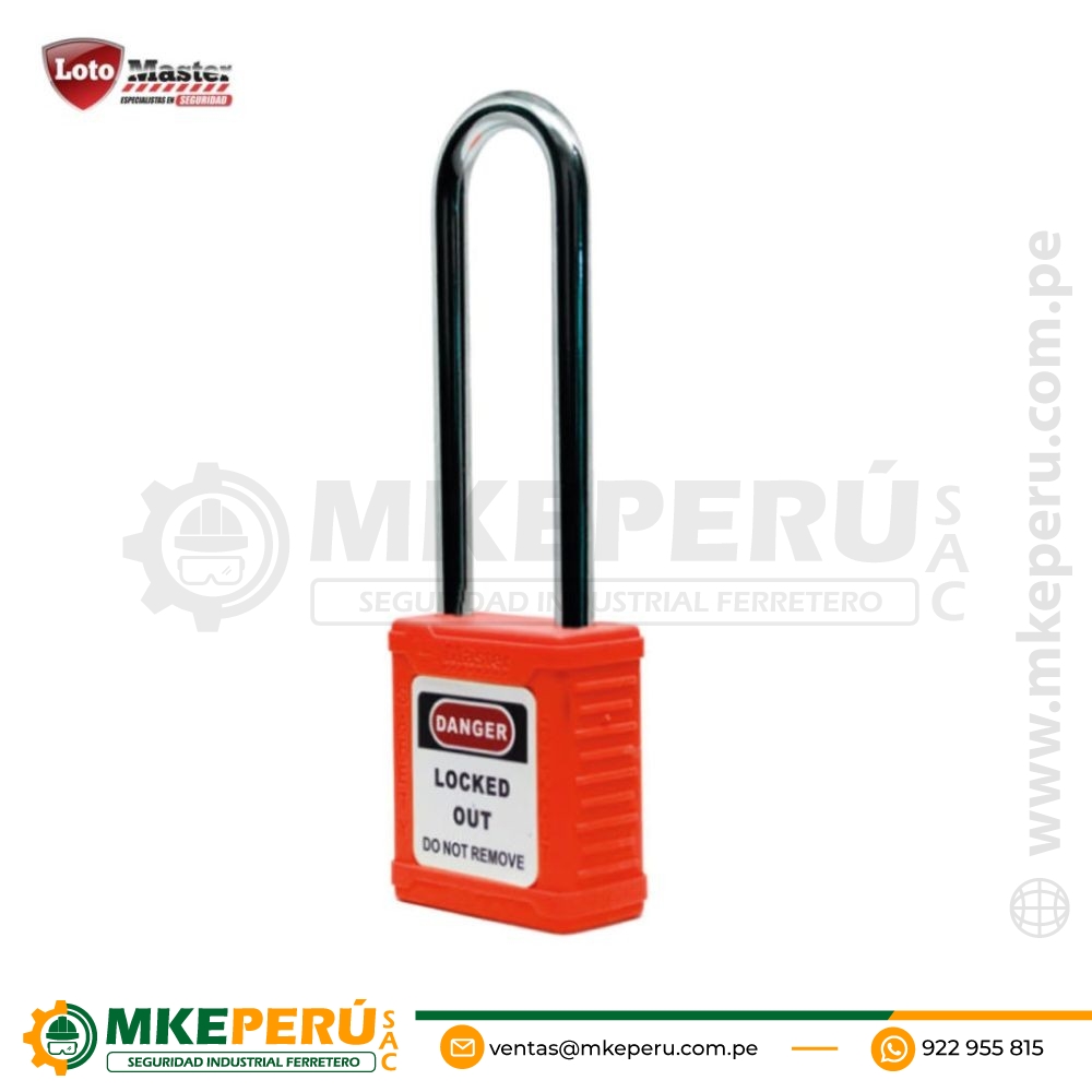 Candado de Bloqueo 3″ (76mm) Rojo Loto Master